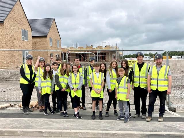 Pupils head to the site