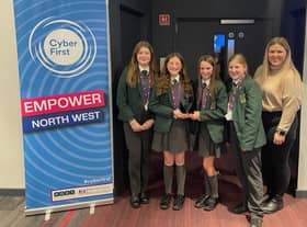 The successful team from St Edmund Arrowsmith High School
