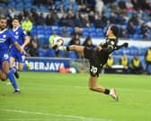 Miguel Azeez during his Latics debut at Cardiff