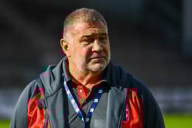 England Rugby League Head Coach Shaun Wane before kick off of the first match in the England v Tonga Test Series 2023 at the Totally Wicked Stadium