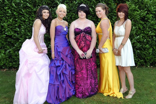 Pupils from St Edmund Arrowsmith High School at their High school prom held at Holland Hall.,Orrell 2009.
from left, Charlotte Mayes, Rebecca Williams, Kate Owen, Nikita Lee and Jade Boffey.