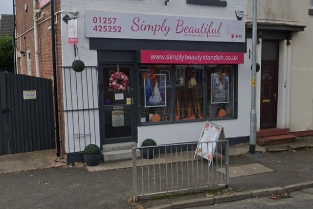 Simply Beautiful on Preston Road, Standish, has a 5 star rating from 36 Google reviews