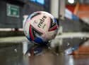 A general view of the EFL Mitre match ball.