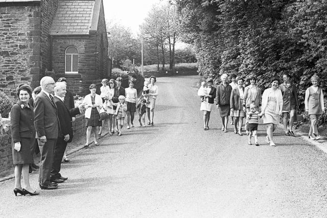 RETRO 1970 A group of residents protest against a nearby development which would congest Shevington's already narrow lanes.