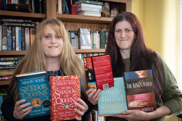 Louise Doran (right) and her sister Jenny are hosting an event with, bestselling author and historian Alison Weir talking about her new book Elizabeth of York: The Last White Queen for pulmonary fibrosis after losing their mum two years ago.