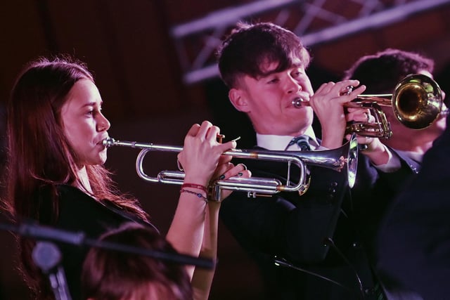 Wigan Youth Jazz Orchestra and Wigan Youth Concert Band perform to 2000 primary school pupils from the Wigan borough, at the Gala Concert held at Robin Park Leisure Centre, Wigan.  The annual event is organised by Wigan Music Service.