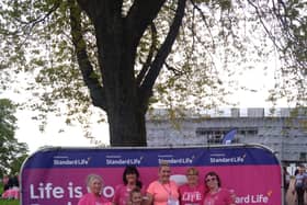 Members of Catherine's Slimming World group participating in Race For Life