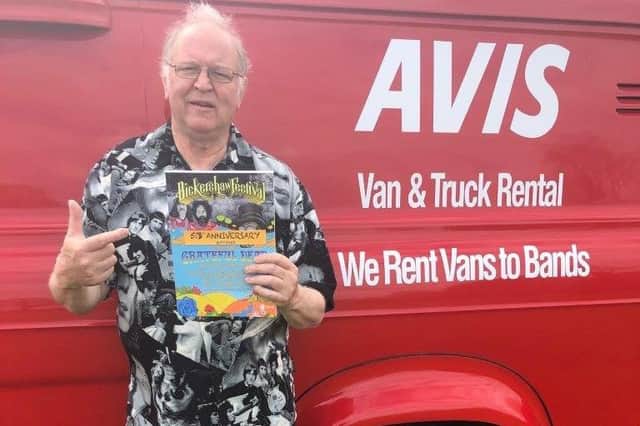 Chris Hewitt with the 50th anniversary Bickershaw Festival book