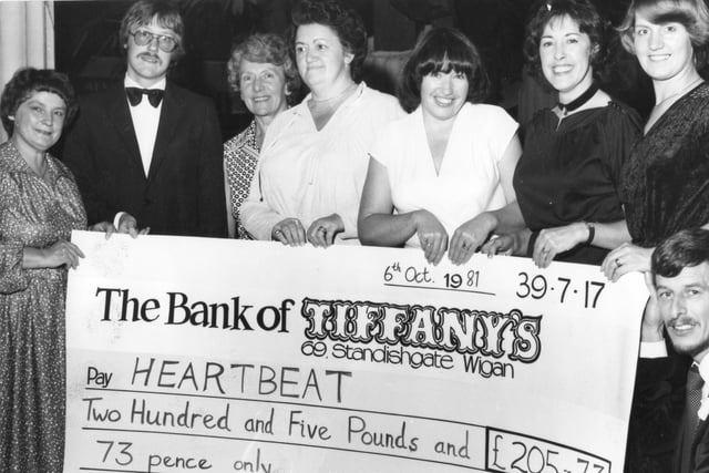 RETRO Heartbeat Appeal 1980s  - Tiffany's club in Standishgate Wigan raise £205