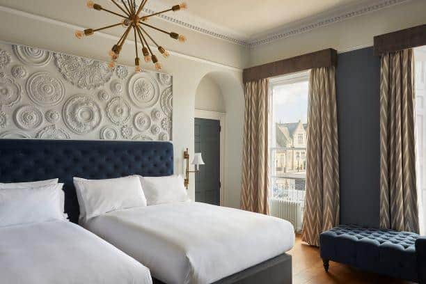 One of the spacious double bedrooms at Hotel Indigo Bath.