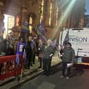 We Are With You staff protested outside a full meeting of Wigan Council