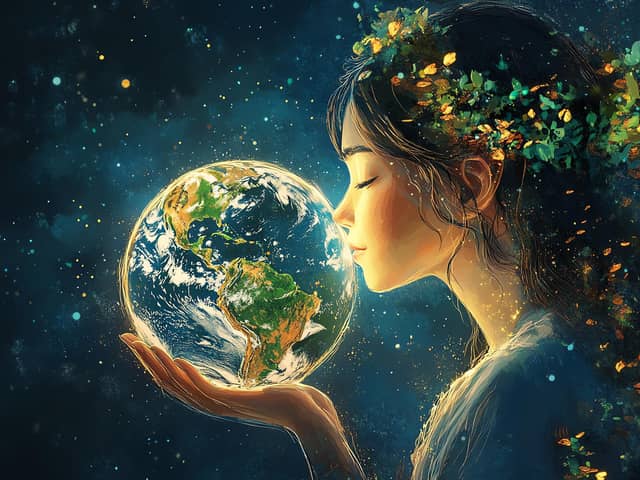 Showing love for Mother Earth (photo: Adobe)