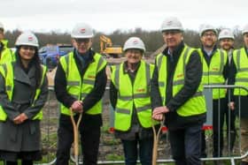 Coun Rehman, former member Jim Moodie, Coun Sharratt and Coun Molyneux MBE at the site in 2022