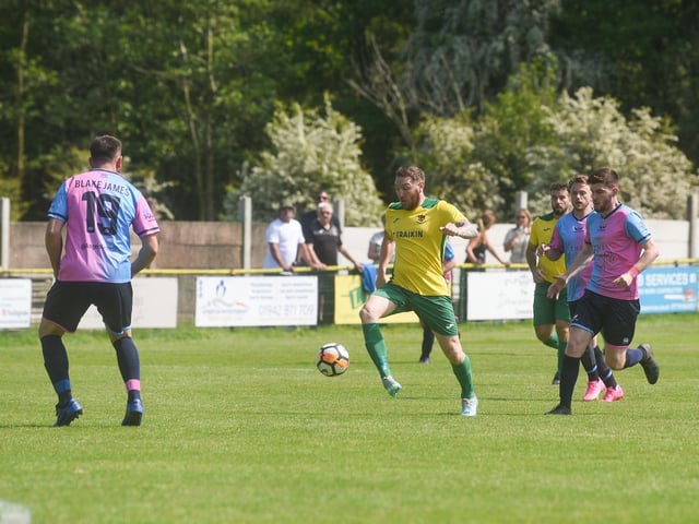 Charity football match between Holly's Hearts and Angels United at Atherton Town FC