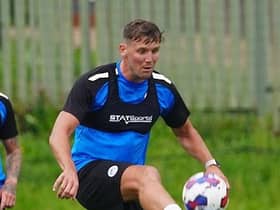 Charlie Wyke during Latics training