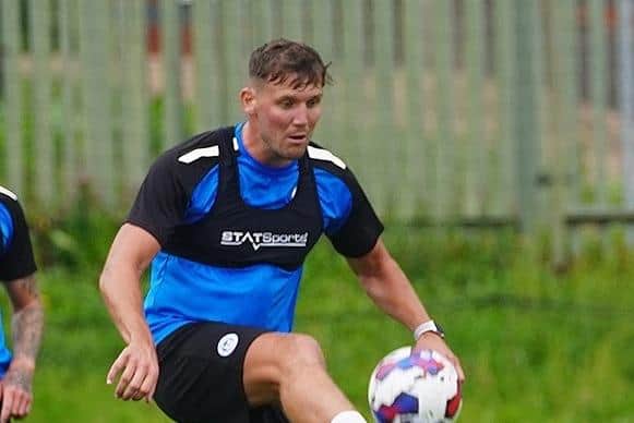 Charlie Wyke during Latics training