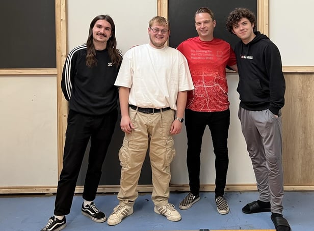 Left to right: Ryan Durrans, Alex Moore, Peter Gregory and Scott Concepcion