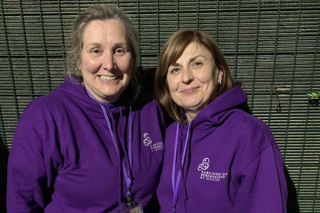 Lisa Edwards (left) and Dianne Whittle (right) set up the Wigan branch of the Survivors of Bereavement by Suicide (SOBS) group.