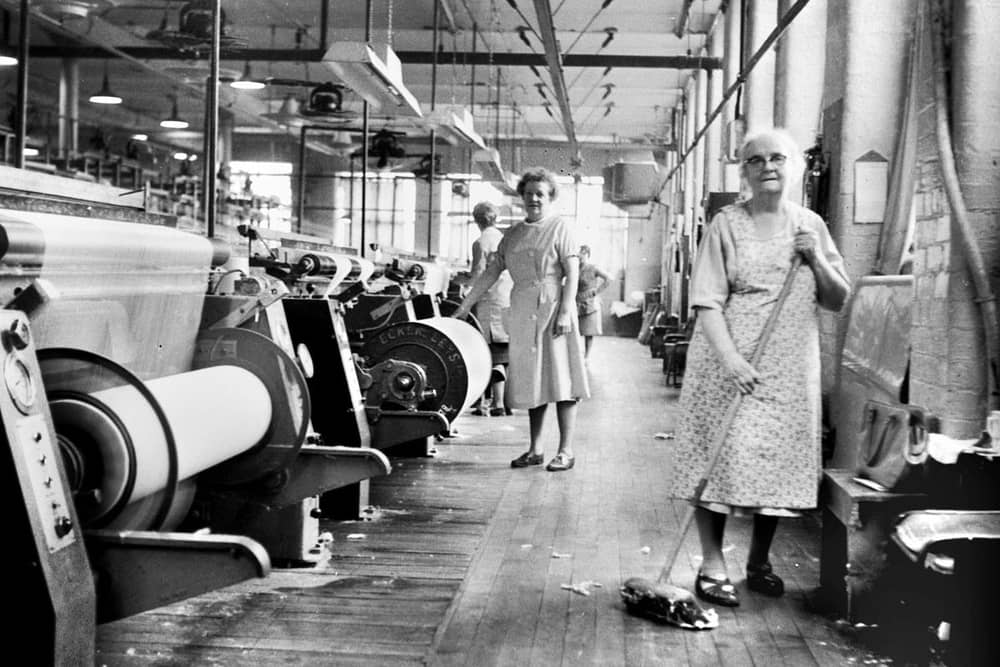 Eckersleys Mill, Swan Meadow Road, Wigan, still in full production in 1967. The cotton mill finally closed down in the early 1970s.