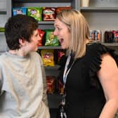 Head of College Nicola Holland, right, with a student in the Bistro.  Students study educational and vocational qualifications, learn independent living skills and skills for future learning and employment.