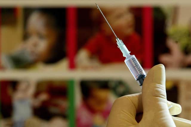 The MMR jab protects against measles, mumps and rubella