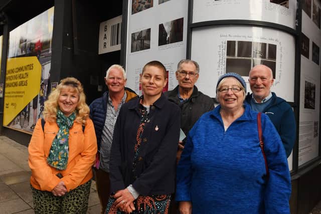 Artist Ciara Leeming, centre, with some of the participants who took part in the street photography sessions