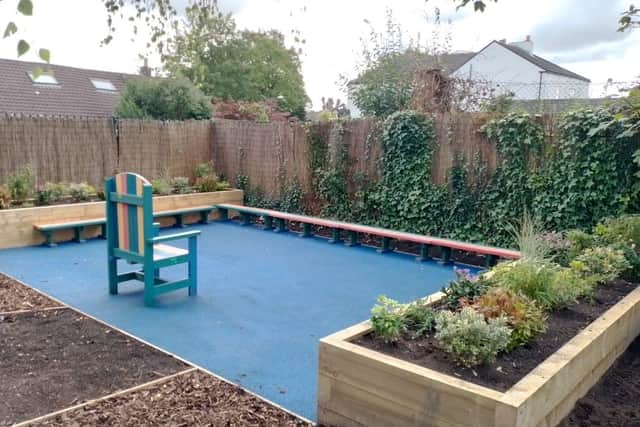 The new outdoor play area at Lowton West Primary School