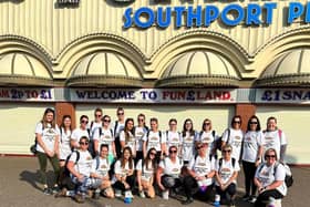 Leanne and her colleagues walked from Southport Pier to Wigan Pier to raise funds for Rainbow Ward