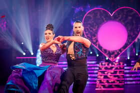 Kym Marsh and Graziano Di Prima during the live show of Strictly Come Dancing