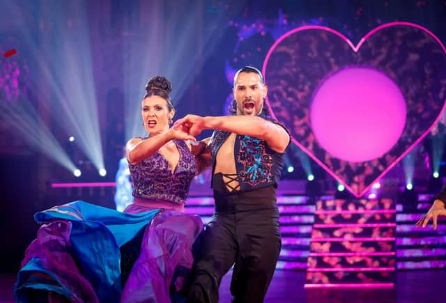 Kym Marsh and Graziano Di Prima during the live show of Strictly Come Dancing