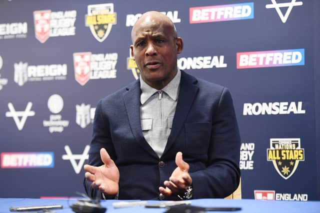 Ellery Hanley coached the All Stars for their game against England