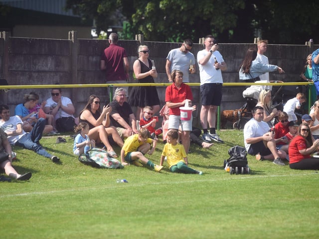 Charity football match between Holly's Hearts and Angels United at Atherton Town FC