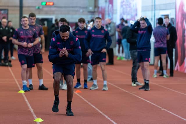 Wigan Warriors players are put through their paces at the club's 2024 media day