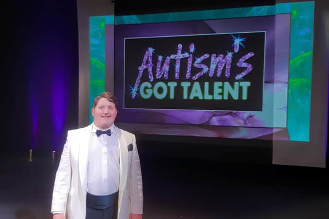 Connor pictured at the Autism's Got Talent competition.