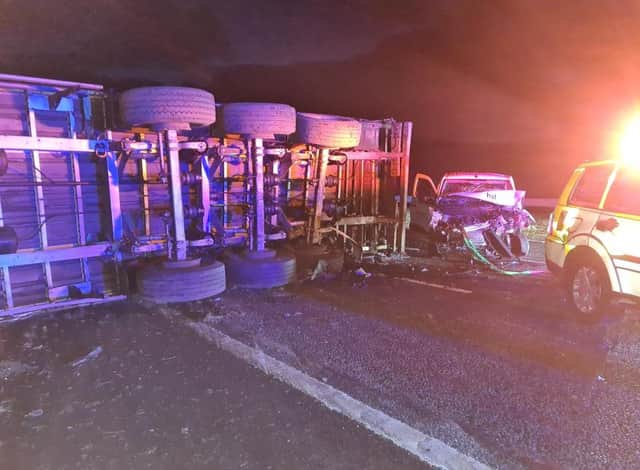 The scene of the M6 crash this morning (Wednesday, March 2)