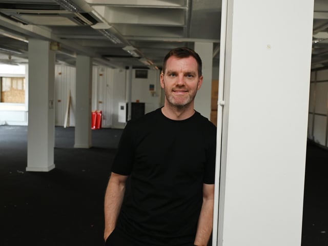 Tim Heatley, founder of Capital&Centric inside Wigan Civic Centre.