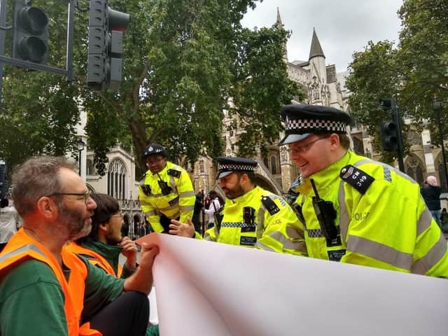 A total of 54 arrests were made at the protest