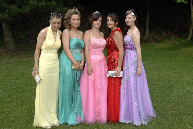 Pictured are LtR: Anaeliese Littler, Emma Shukie, Lorraine Williams, Stacey Nickson, Kristen Walsh
Byrchall High School Leavers Ball at Haigh Hall 2010