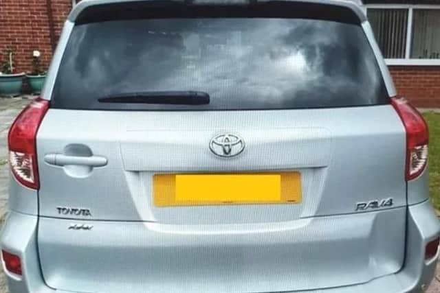 The silver Toyota RAV 4 with tinted rear windows was found in a car park in Ashton