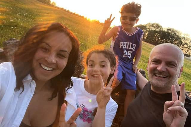 Stephen Robinson with his wife Joanna and their children