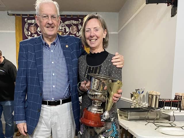 Ann Stewart with the A&T Club Volunteer of The Year award last month