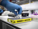 Coronavirus testing laboratory (library pic)