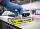 Coronavirus testing laboratory (library pic)