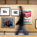 Famous art work by Andy Warhol, David Hockney and Roy Lichtenstein  on display  as part of Soup, Sock and Spiders! Art of the everyday - Art Explora Mobile Museum.