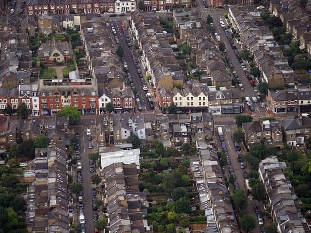 For households in terraced homes, the highest proportions are found in local authorities in northern England