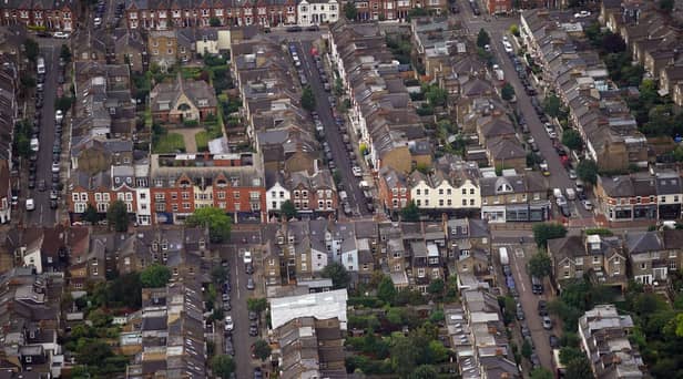 For households in terraced homes, the highest proportions are found in local authorities in northern England