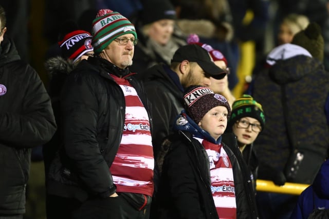 Wigan Warriors fans at the Jungle.