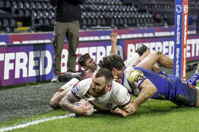 Bibby went over for a try in the 2020 Grand Final defeat to St Helens.