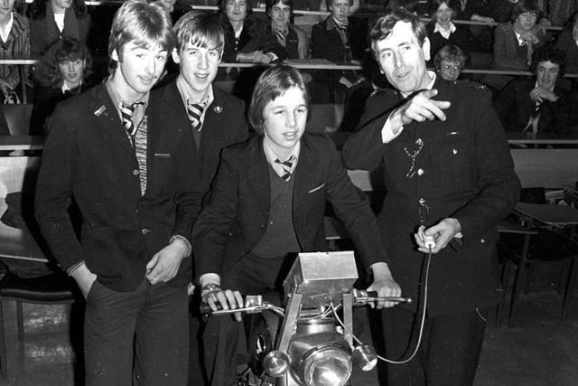 RETRO 1979 - Wigan Police visit Shevington High School