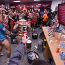 Wigan Warriors celebrate the World Club Challenge victory